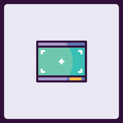 Fototapeta premium Modern Minimalist Interface Element with Focus Reticle and Marker Placement