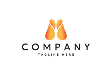 Letter M chips logo design