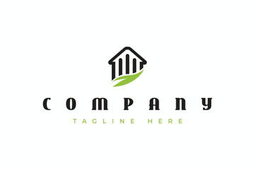 House Nature Leaf Logo