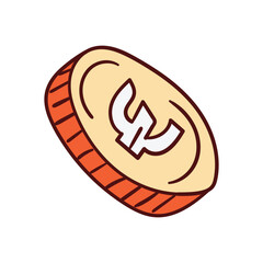 Euro hand draw doodle  Vector icon