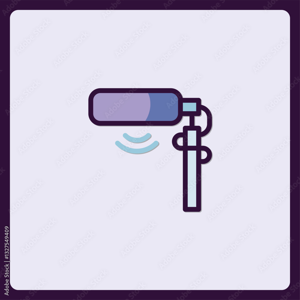 Poster stylized sensor icon for data transmission and automated sensing systems
