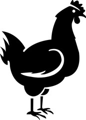 hen silhouette vector and svg file, bird, wing, food