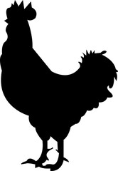 hen silhouette vector and svg file, bird, wing, food