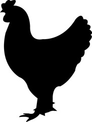 hen silhouette vector and svg file, bird, wing, food