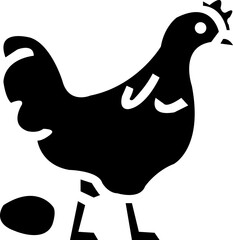hen silhouette vector and svg file, bird, wing, food