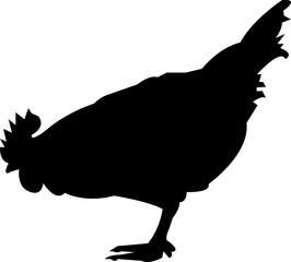 hen silhouette vector and svg file, bird, wing, food