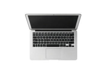 A Sleek Silver Laptop Poised For Work Or Play Against A Bright White Backdrop Showcasing Its Clean Design And Simple Elegance Isolated on Transparent Background