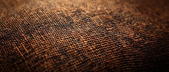 Fototapeta premium Close-up of Brown Woven Fabric Texture