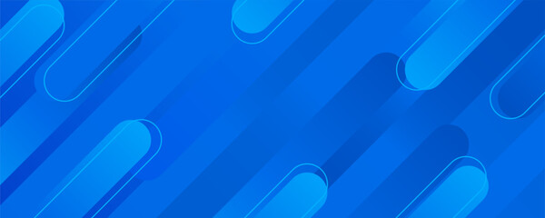 Abstract gradient dynamic blue lines background. Minimalist style simple geometric lines and shapes vector illustration in bright colors. Art & Illustration