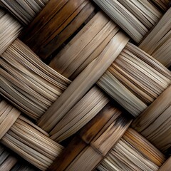 Woven texture of natural fiber creates a seamless and organic pattern.