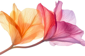 Beautiful translucent flowers in vibrant colors