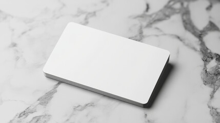 A professional business card mockup featuring a blank, white card that can serve as a credit card, gift card, or design placeholder