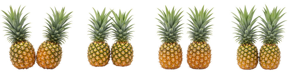 Fototapeta premium Set of Two Small Pineapples