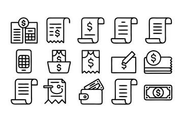 invoice  bill  receipt  tax and payment concept ed