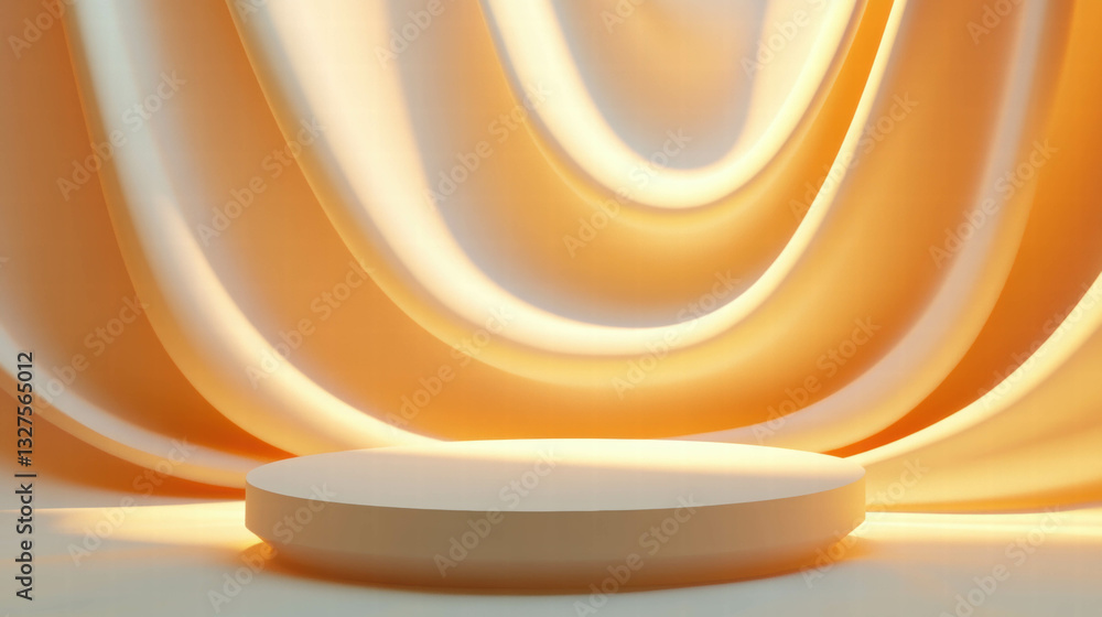 Aufkleber elegant abstract background with suspended podium for display and presentation design