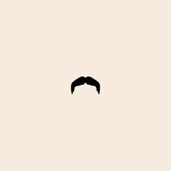 Hipster Mustache icon flat vector design. 