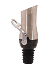 Stainless steel wine pourer with a secure stopper design ideal for smooth pouring and preserving freshness