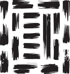 Black brush strock set 