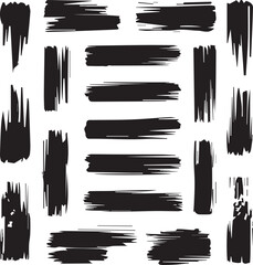 Black brush strock set 