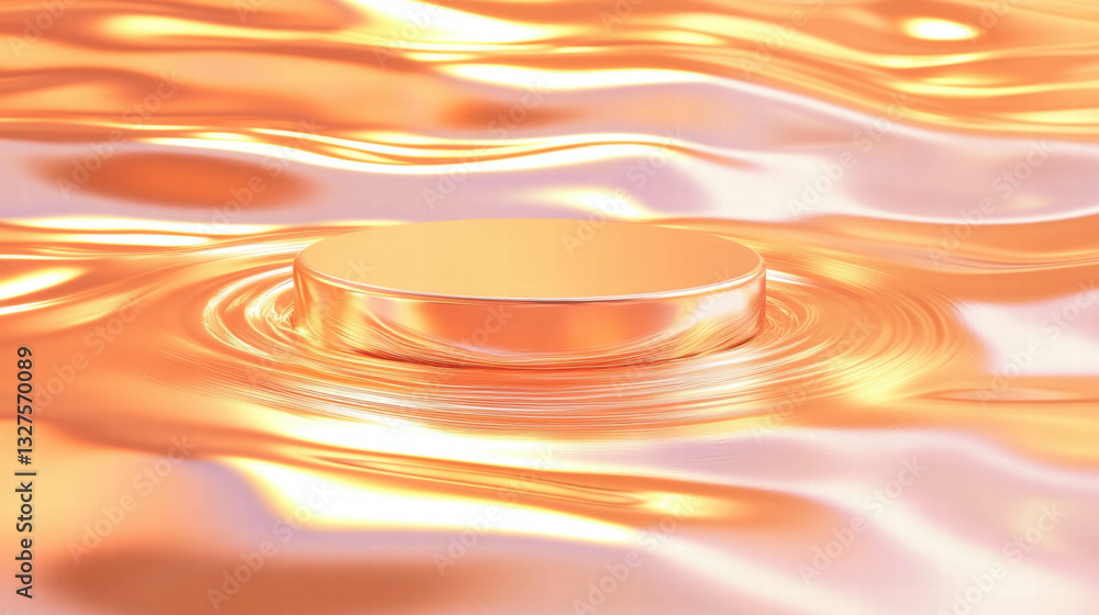 Poster elegant abstract background with metallic podium for display and presentation design