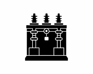 creative details electric substation icon vector illustration 