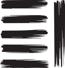 Black brush strock set 