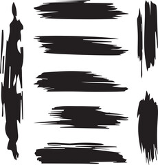 Black brush strock set 