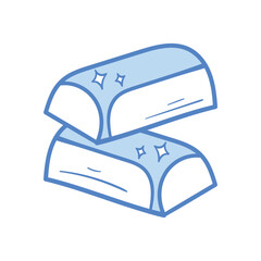 Gold hand draw doodle  Vector icon