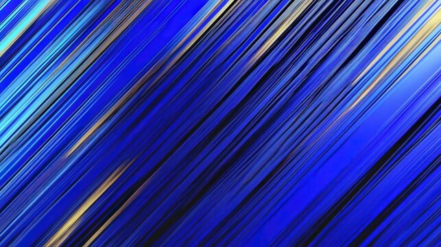 Dynamic Diagonal Lines in Vibrant Blue and Gold - Abstract Art Background