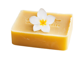 Marseille soap with flower on top