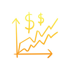 Graph hand draw doodle  Vector icon