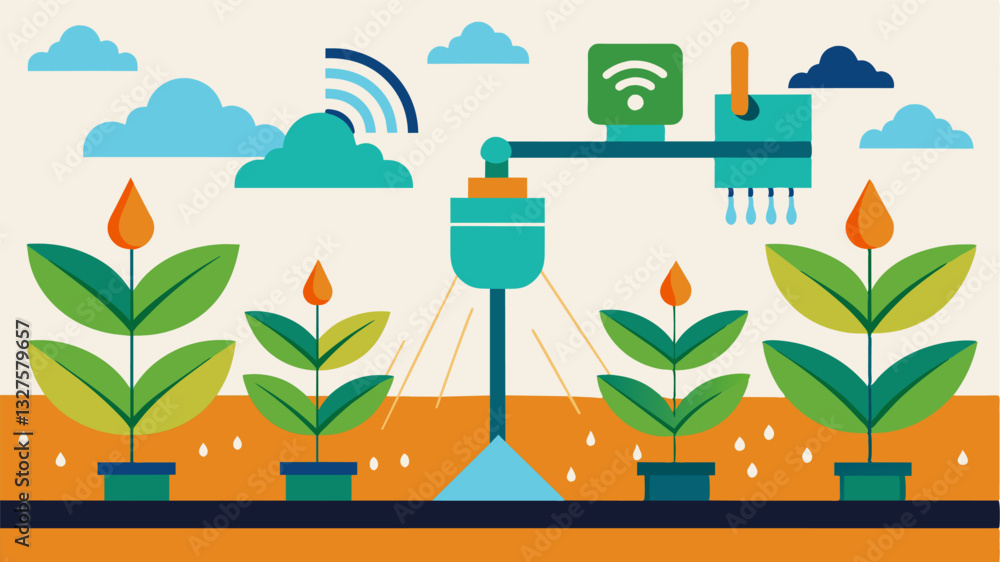 Poster the combination of soil moisture sensors and automated irrigation ensures plants receive just the ri