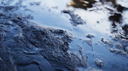 Rippling water reflects the texture of the shore at a calm lake during late afternoon light in a serene natural setting
