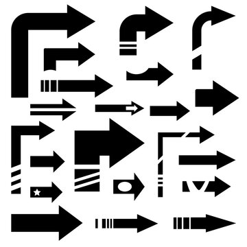 Set arrow icons, different types of arrows sign, black vector arrows, arrow icon, modern simple arrows, arrow vector collection cursor