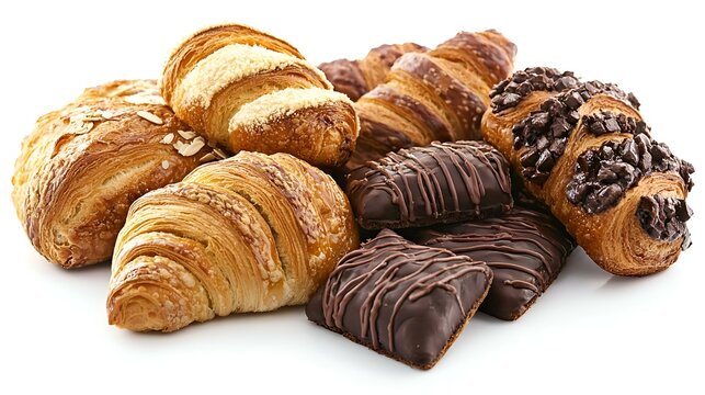 chocolate bread french baguette and chocolatine