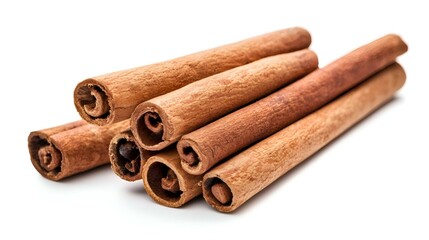 cinnamon isolated on white background