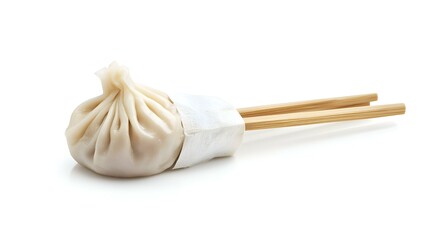 Chinese dumpling on white background