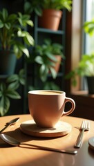 Cozy Coffee Moment with Nature