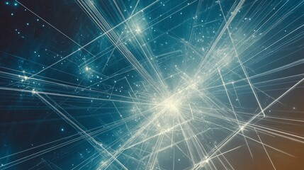 Abstract Digital Network Art: Intricate Connections and Data Flow Visualization