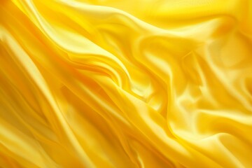 Obraz premium A close-up shot of a yellow silk fabric draped on a bright yellow background, A vibrant yellow backdrop with soft, blurred edges