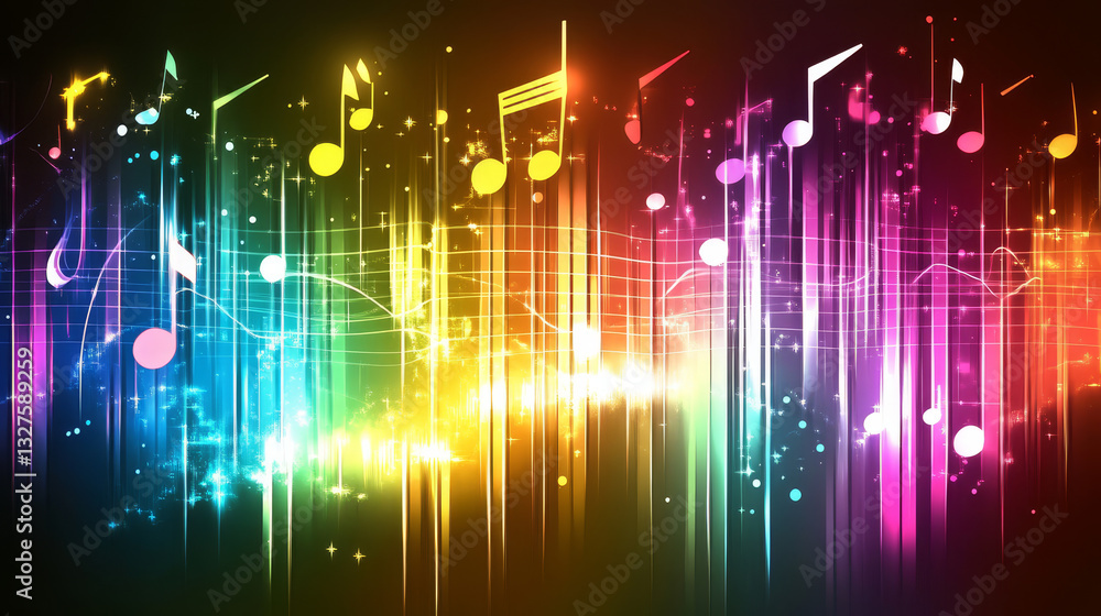 Poster vector digital music equalizer audio waves design template audio signal visualization signal illustr