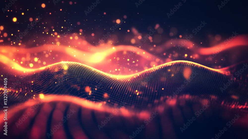 Poster vector digital music equalizer audio waves design template audio signal visualization signal illustr