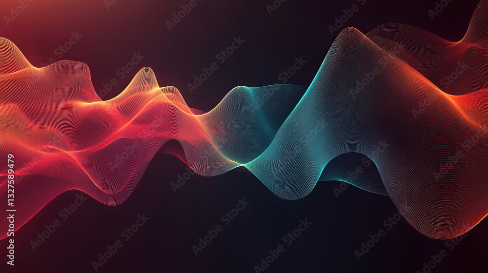 Aufkleber vector digital music equalizer audio waves design template audio signal visualization signal illustr