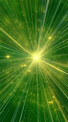 Obraz premium Abstract Green Light Burst - A Stunning Visual Display of Cosmic Energy