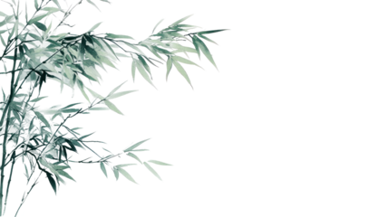 Serene bamboo leaves gently swaying in a tranquil garden setting under soft sunlight