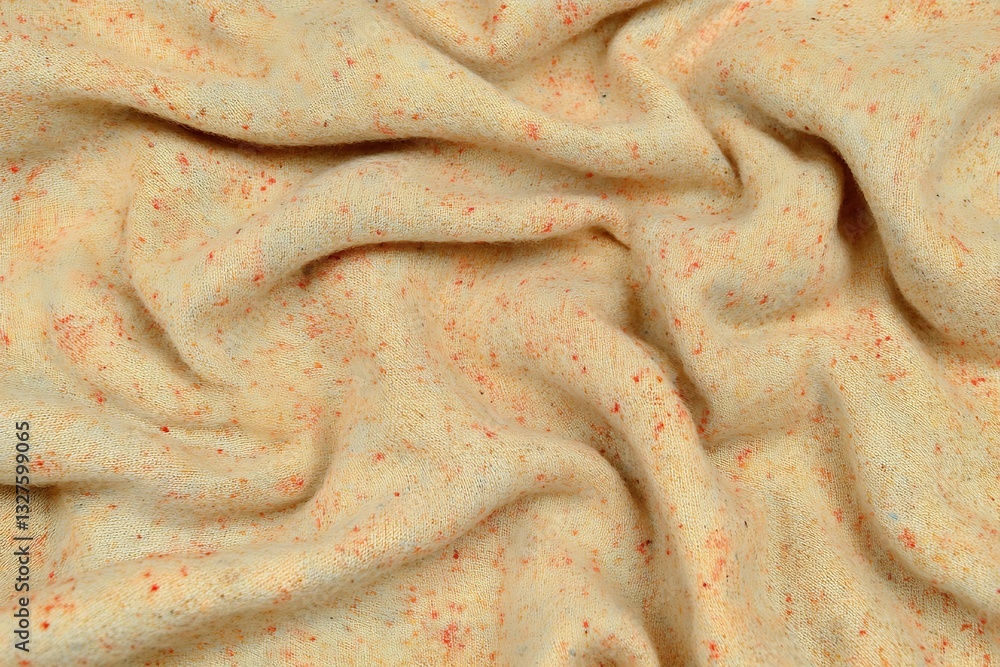 Poster detailed textured fabric background with soft folds and subtle color specks