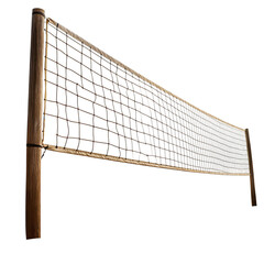 A Beach Volleyball Net Set Up for a Friendly Game Isolated on Transparent Background