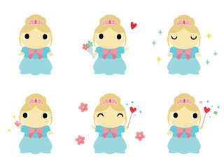 お姫様のアイコンセット