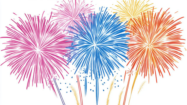 Firework vector illustration celebration