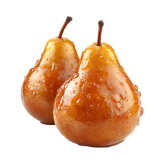 Caramelized Pears with Cara Cara Sauce Isolated on Transparent Background